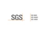 SGS Zertifizierungslogo: ISO 9001, 45001, 14001